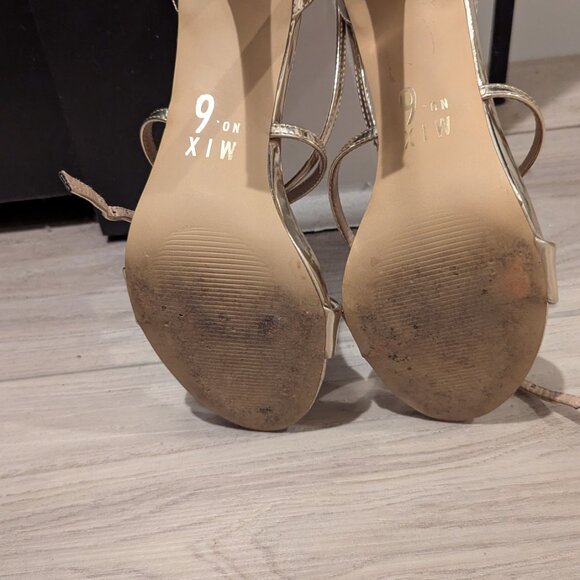 MIX No. 6 Zaydia Gold Sandal Heels - Picture 2 of 5